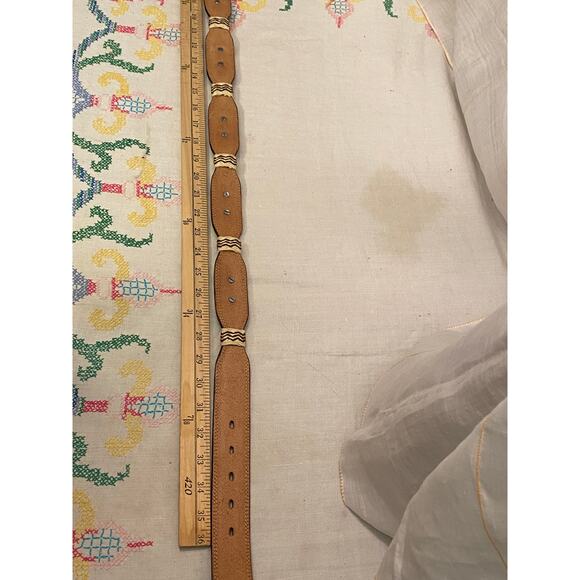 Ranger Belt Co Western/Cowboy Leather Belt Sz 34 Genuine Handtooled Leather - Picture 8 of 10